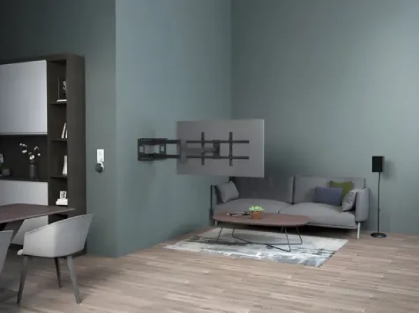 Equip 43"-80" čierna / Nástenný držiak TV / výklopný, 4 kĺby / VESA 800x400 / nosnosť 50 kg (650327)