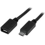 StarTech Micro-USB predlžovacia čierna / Predlžovací kábel / USB 2.0 / 0,5 m (USBUBEXT50CM)