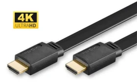 MicroConnect Prepojovací FLAT kábel HDMI 1.4 (M) - HDMI 1.4 (M) 1.5m čierna (HDM19191.5V1.4FLAT)