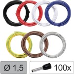 Quadrios 25CW116 jeden drôt, LiFY, 1.5 mm², čierna, červená, biela, modrá, žltozelená, hnedá, sivá, 1 sada; 25CW116