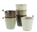 MADAM STOLTZ Kameninová šálka Grey Stoneware 100 ml B - tmavě šedá