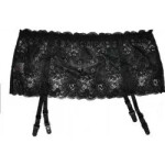 Dámsky podväzkový pás Babette 945 Black - DeLafense 4XL černá