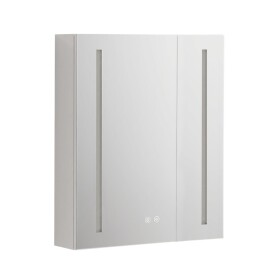 Mereo Kúpeľňová galérka 60 cm, zrkadlová skrinka, strieborná CN190