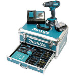 Makita DHP482RFX9 / Aku príklepová vŕtačka s príslušenstvom / Li-ion / 18V / 2x 3.0Ah / Kufor (DHP482RFX9)