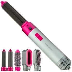 ProfiCare HAS 3132 P šedá/ružová / Multifunkčná kulma na vlasy / 5 nástavcov / 1000W (331320)