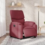 VidaXL vidaXL elektrickýfotel rozkładany, winna czerwień, obity tkaniną