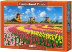 Castorland 105540-2 Puzzle Holandské mlyny medzi tulipánmi