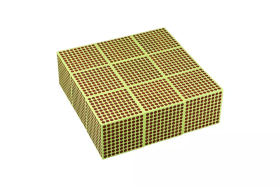 Moyo Montessori Moyo Montessori Deväť drevených kociek znázorňujúcich 1000