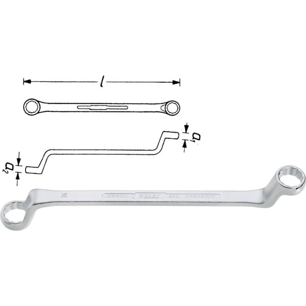 Hazet 630 630-36X41 obojstranný očkový kľúč 36 - 41 mm DIN 838, DIN ISO 10104; 630-36X41