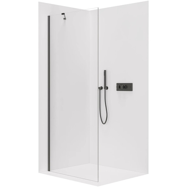 CERANO - Sprchová zástena Walk-in Onyx YL/P - 8 mm - čierna matná, transparentné sklo - 100x200 CER-8050BD1164