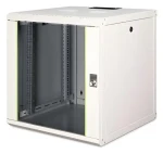 Digitus Unique 9U sivý / Nástenný rozvádzač / 19" / 600 x 600 mm / Sklenené dvere / Nosnosť 100 kg (DN-19 09U-6/6)