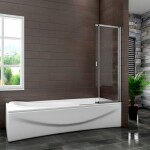 H K - Posuvná vaňová zástena SQ 120x140cm - dvojdielna sklopná, číre sklo SE-SQ2-120