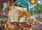 Trefl Puzzle Premium PLUS Tea Time: Leopardy v maliarskom ateliéri