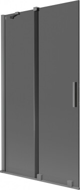 MEXEN/S - Velár dvojkrídlová posuvná vaňová zástena 100 x 150, grafit, grafit metal 896-100-000-41-95