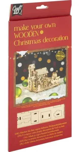 CRAFT ID Drevené 3D puzzle Santa