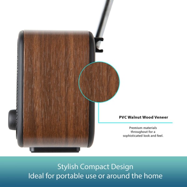 Usorteret VQ Dexter radio. Walnut