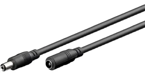 PremiumCord Predlžovací napájací kábel 5,5/2,1 mm / Napájací kábel / 3 m / Samice-samec (cn-06)