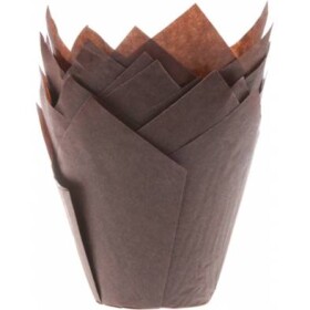 Hnedé papierové košíčky na muffins tulipán 200 ks - House of Marie - House of Marie