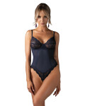 Dámske body Nightly Blue Crotchless Teddy dark blue - Obsessive M/L
