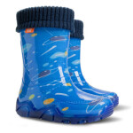 DEMAR STORMER LUX PRINT 0033 T kosmos Detské zateplené gumáky 34-35 0033T_34-35