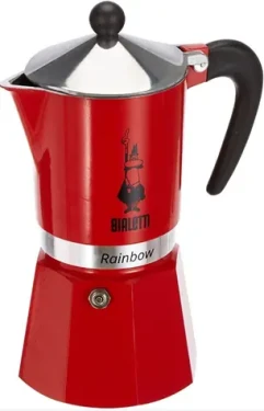 Bialetti Rainbow kanvička na 6 šálok 270 ml červená (8006363018487)
