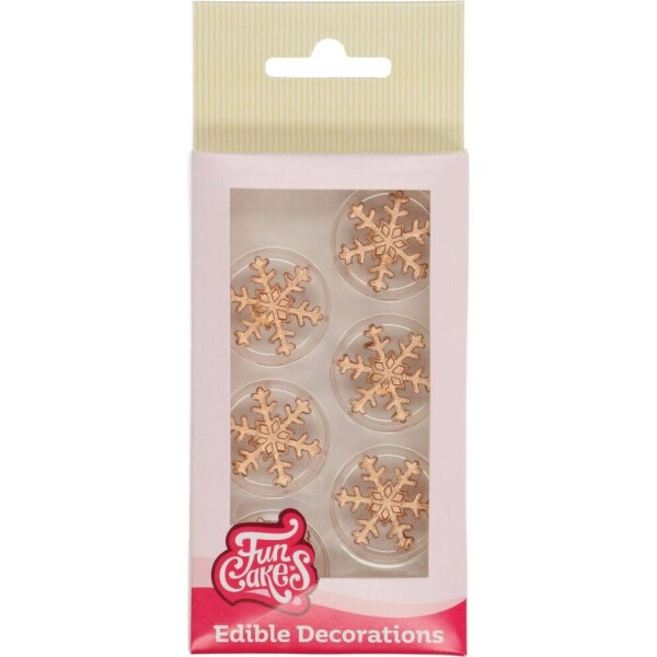Cukrové zdobenie snehové vločky, 12 ks - FunCakes - FunCakes