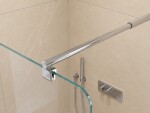 CERANO - Sprchová zástena Walk-in Orbis Round Ľ/P - 8 mm - okrúhla vzpera - chróm, transparentné sklo - 120x200 CER-682279
