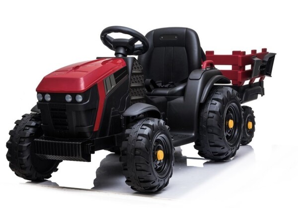 Mamido Detský elektrický traktor Farmer s vlečkou a lopatou červený