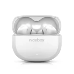 Niceboy Pins 4 biela / Bezdrôtové slúchadlá s mikrofónom / ANC / Bluetooth 6.0 / IPX4 / nabíjacie púzdro (pins-4-white)