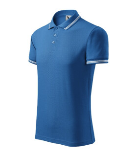 Urban pánske polo tričko azúrovo modré L