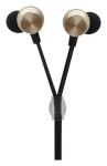 2GO In-Ear Luxury Zipper-Style zlatá / Slúchadlá do uší s mikrofónom / 3,5 mm jack / drôtové (794475)