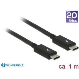 Delock Thunderbolt 3 (20 Gb/s) USB-C kábel (M) - (M) 1.0m čierna / 5 A (84845)