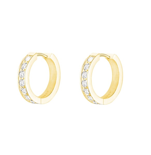 Rosefield Jemné pozlátené náušnice kruhy Essentials JECHG-J571