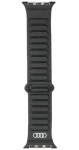 Audi Magnetic Ring remienok pre Apple Watch 40/41/42 mm čierny / Magnetické zapínanie / Eko-koža (AU-SL-AW40-42-GT/D2-BK)