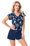 Pyžamo Donna Caroline Short w/r S-2XL tmavě modrá XXL