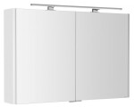 SAPHO - LUCIE galérka s LED osvetlením, 106x70x17cm, biela LU105-0030