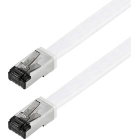 Maxtrack TI56-10L RJ45 sieťové káble, prepojovacie káble CAT 8.1 U/FTP 10 m biela plochý 1 ks; TI56-10L