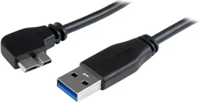 StarTech USB-A - Micro-USB B Slim kábel pravouhlý / Kábel / USB 3.0 / 5 Gbit/s / 2 m (USB3AU2MLS)