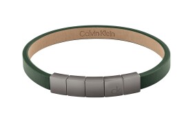 Calvin Klein Elegantný kožený náramok Minimalistic Squares 35100063