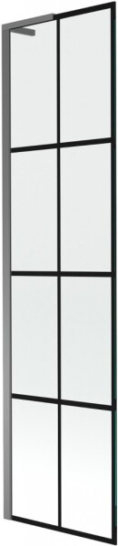 MEXEN/S - Next L vaňová zástena FIX 50 x 150, čierna vzor, grafit metal 895-050-000-03-77-95