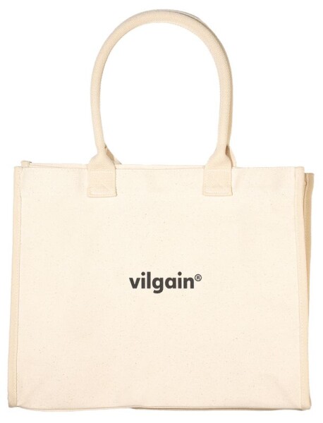 Vilgain Shopping Tote Bag – 39 x 32 x 15 cm natural white