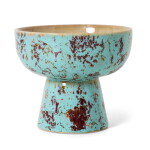 HK living Kameninová miska na podstavci 70's Patina