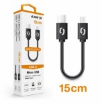 Aligator POWER Dátový kábel USB-C - MicroUSB 15cm čierna (DATKP45)