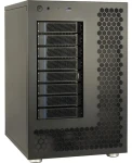 Inter-Tech NAS-8 černá / Serverová skříň / NAS / 8x hot-swap 3,5" pozice / 2x 120mm ventilátor / USB-A + USB-C 3.2 (88887392)