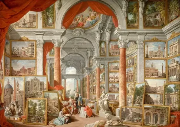 ENJOY Puzzle Paolo Panini: Pohľad na moderný Rím