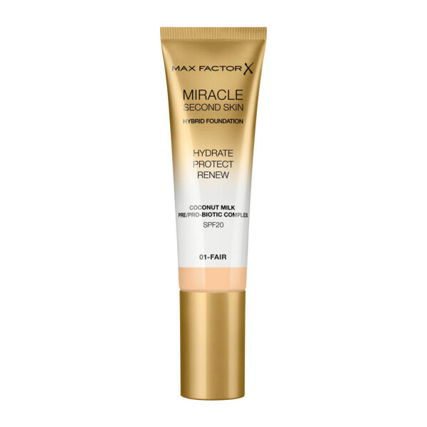 Max Factor Ošetrujúci make-up pre prirodzený vzhľad pleti Miracle Touch Second Skin SPF 20 (Hybrid Foundation) 30 ml