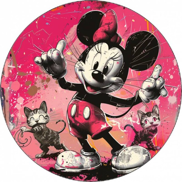 Jedlý papier Minnie a dve mačky 19,5 cm - Pictu Hap - Pictu Hap