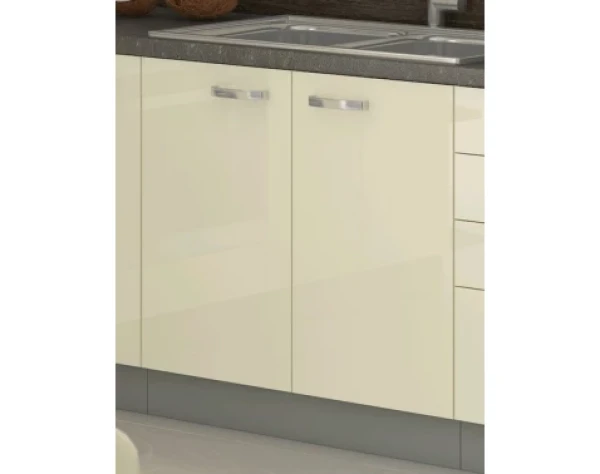 Kuchynská drezová skrinka Karmen 80ZL, 80 cm, šedá/krémová%
