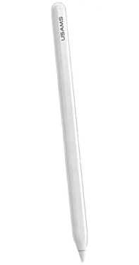 USAMS ZB254 biela / Aktívny stylus pre iPad / Magnetické nabíjanie / Náklon a tlak / Palm Rejection / BT 5.0 (ZB254DRB01)
