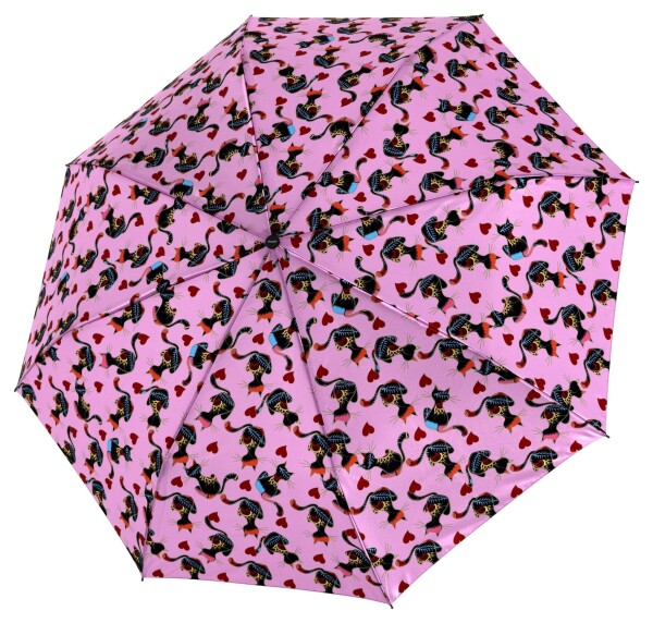 Dámsky dáždnik Doppler Fiber Magic Cat Lover Pink